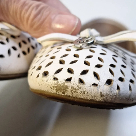 Michael  Kors Olivia Ballet flats white SZ 6 - Picture 7 of 10